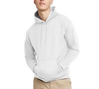 Hanes Men's Pullover EcoSmart Hooded Sweatshirt, White, XL
