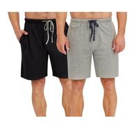 Hanes Men's 2 Pack Jersey Cotton Knit Tagless Sleep & Lounge Drawstring Shorts
