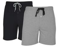 Hanes Men's Pyjama Shorts with Pullover in Cotton Jersey, Grey/Black, M
