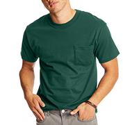 Hanes Mens Short Sleeve Beefy-t with Pocket Short Sleeve T-Shirt - Green -