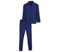 Hanes Men's Sleeve Long Leg Woven Pajama Set, Navy Heather, XXXXXL