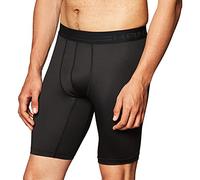 Hanes Men's Sport Performance Compression Short, Ebony/Ebony, Large