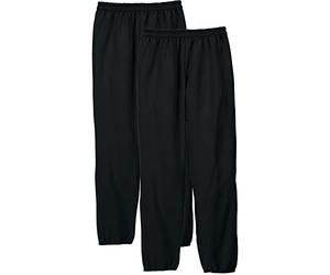 Hanes Men's Sweatpants, EcoSmart Best Sweatpants for Men, Men's Athletic Lounge Pants with Cinched Cuffs (1 or 2 Pack Option), Black - 2 Pack, XXL
