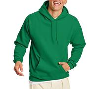 Hanes Men's Sweatshirt, EcoSmart Fleece Hoodie, Cotton-Blend Fleece Hooded Sweatshirt, Plush Fleece Pullover Hoodie, Kelly Green, X-Large