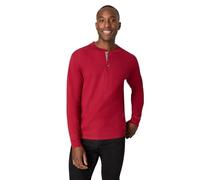 Hanes Men's T-Shirts, Men's BeefyT Henley Shirts, Men's Cotton Long Sleeve Shirts, Burnt Brick, XL