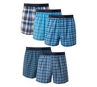 Hanes Ultimate Men's Boxer Underwear, Blue Assorted, Medium (Pack of 5)