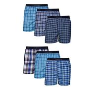 Hanes Men's Tagless Boxer Underwear, Exposed Waistband, Multi-Packs Available Shorts, 6 Pack-Assorted, S (Pack of 6)