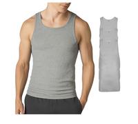 Hanes Men's Tall Man Ribbed Tank Top (Pack of Three), Grey Heather, X-Large