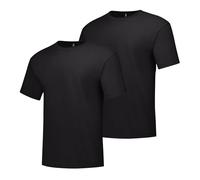 Hanes Men's Tall Short Sleeve Beefy-T, Black, 4X-Large/Tall (Pack of 2)