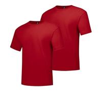 Hanes Men's Tall Short Sleeve Beefy-T, Deep Red, XX-Large/Tall (Pack of 2)