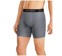 Hanes Men's Total Support Pouch Boxershorts Boxer Briefs, Black/Grey, S