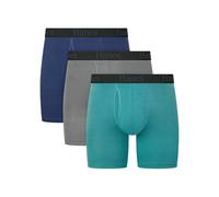 Hanes Men's Total Support Pouch Men's Boxer Brief Underwear, Anti-chafing, Moisture-wicking Odor Control, 3-pack, Grey/Navy/Turquiose, M