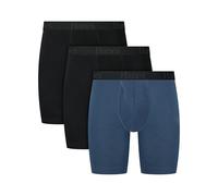 Hanes Men's Total Support Pouch Men's Boxer Brief Underwear, Anti-chafing, Moisture-wicking Odor Control, 3-pack, Black/Dark Grey, L