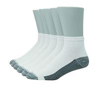 Hanes Men's Ultimate 6-Pack Ultra Cushion FreshIQ Odor Control with Wicking Ankle Socks, White, Shoe Size: 6-12 (Pack of 6)