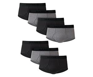 Hanes mens Ultimate Classic 7-Pack Brief, Gray/Black - 7 Pack, XL