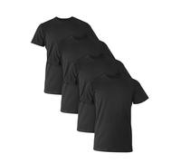 Hanes Mens Ultimate Comfort Fit Undershirt,Crewneck Stretch-Cotton T-Shirt, 4-Pack, Black - 4 Pack, Medium