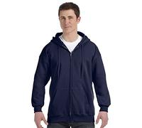 Hanes Men's Ultimate Cotton Full Zip Fleece Hood -f280, Deep Navy, Medium