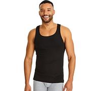 Hanes Men's Ultimate Dyed Tank Grey Underwear, Black/Gray, Large