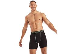 Hanes Men's Ultimate Sport X-Temp Comfort Boxer Briefs, Black/Grey 4-Pack, M (Pack of 4)
