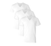 Hanes Men's Undershirt T-Shirt Pack, 4-Pack, Ultimate Comfort Fit Stretch V-Neck Undershirt Value Multipack, White, Medium