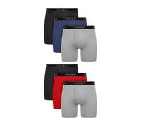 Hanes Men's Underwear Boxer Brief Pack, Performance Stretch Underwear, Moisture-wicking Boxer Briefs for Men, 6-pack, Blue, Grey, Black, Red, XXL