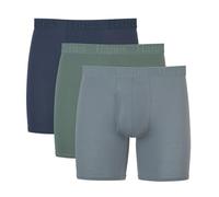 Hanes Men's Underwear Boxer Briefs & Trunks, Multi-Packs, Breathable Cool Lightweight, Viscose from Bamboo Supersoft, Grey/Green/Navy, S