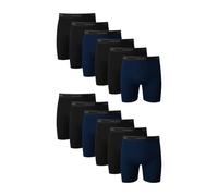 Hanes Men's Underwear Pack, Cotton Boxer Briefs, Moisture-Wicking, Assorted Solids, 12-Pack, Black, Blue, Green, Grey, Red, XL (Pack of 12)