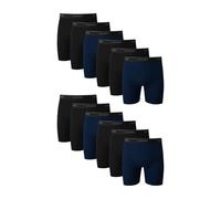 Hanes Men's Underwear Pack, Cotton Boxer Briefs, Moisture-Wicking, Assorted Solids, 12-Pack, Black, Blue, Green, Grey, Red, L