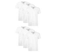 Hanes Men's Tagless Cotton V-Neck Undershirt - Multiple Packs and Colors, White - 6 Pack, Large
