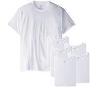Hanes Men's White Crew T-Shirts 6-Pack FreshIQ M, L, XL Tee shirts