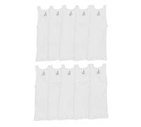 Hanes Mens White Tank Undershirt Super Value 10-Pack, Best Cotton Tank Tops, Stay-Tucked, White, Large