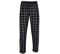 Hanes Men's Woven Pajama Pant, Black Plaid, Large