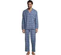 Hanes Mens Woven Pajamas, 4XL, Black and Blue Plaid