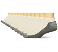 Hanes Men's, X-Temp Cushioned No Show Socks, 12-Pack, White, 12-14 UK (Pack of 12)
