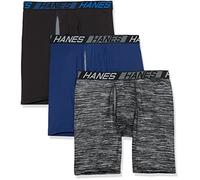 Hanes Men's X-Temp Total Support Pouch Boxer Brief, Anti-Chafing, Moisture-Wicking Underwear, Multi-Pack, Long Leg-Assorted, 3XL (Pack of 3)