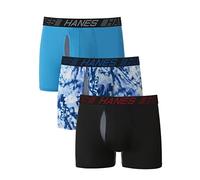 Hanes Men's X-Temp Total Support Pouch Boxer Brief, Anti-Chafing, Moisture-Wicking Underwear, Multi-Pack, Trunk-Assorted, Small (Pack of 3)