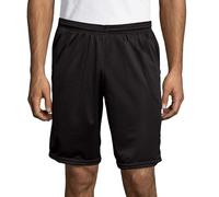 Hanes Men's Mesh Pocket Short, Ebony, Large
