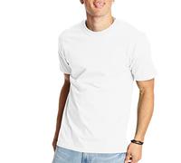 Hanes mensO5180Short Sleeve Beefy-t Short Sleeve T-Shirt - White - S