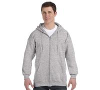 Hanes mensOF280Ultimate Cotton Full Zip Hood Long Sleeve Hooded Sweatshirt - Gray - XXX-L
