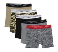Hanes Originals Boys Boxer Briefs, Moisture-Wicking Cotton Stretch Underwear, Assorted 5-Pack, Assorted, M