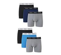 Hanes Originals Men’s Boxer Briefs & Trunks, Stretch Cotton Moisture-Wicking Underwear, Modern Fit Low Rise, Multipacks, Regular Leg - Grey/Blue/Black - 6 Pack, 3XL