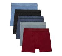 Hanes Originals Underwear, Supersoft Boxer Briefs for Boys, Assorted 5-Pack, Blue, Black, Red, Grey, M