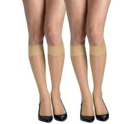 Hanes Silk Reflections Silky Sheer Knee Highs 2-Pack Silk Reflections Nude One