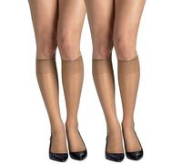 Hanes Silk Reflections Women's 2-Pack Knee High Sandalfoot, Little Color, One size