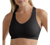Hanes Women's Seamless Racerback Sports Bra, Ebony, L