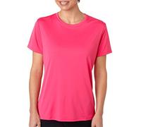 Hanes Sport Women's Short Sleeve Cool DRI Performance Tee, Wow Pink, Medium