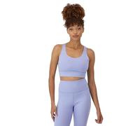 Hanes Sports Bra, Racerback Women, Stretch Pullover Crop Top with Cutout, Peri Blue, M