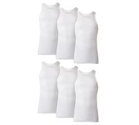 Hanes Men's Cotton Tank Undershirts Pack, Moisture-Wicking Ribbed Tanks, Lightweight Cotton Tank Undershirts, 6-Pack, 6 Pack - White, Large
