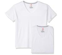 Hanes Ultimate Men's 4-Pack ComfortBlend V-Neck with FreshIQ Odor Protection Underwear, White, XL (Pack of 4)