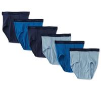 Hanes Ultimate Men's 6-Pack Classics Full-Cut Brief - black - Medium